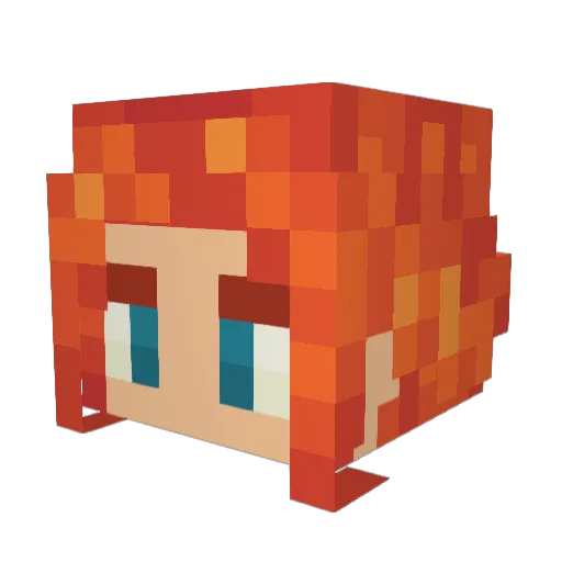 Arildil Minecraft avatar head, 3D render