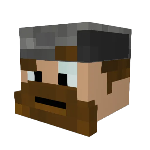 Arilest Minecraft avatar head, 3D render
