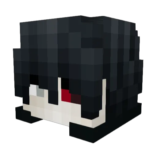 ArimaAzuma Minecraft avatar head, 3D render