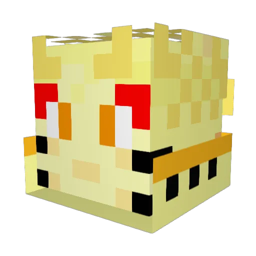 Arimator Minecraft avatar head, 3D render