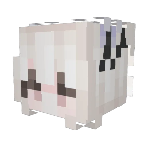 Arimisme Minecraft avatar head, 3D render