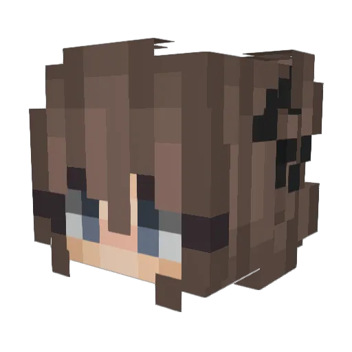 Arimrls Minecraft avatar head, 3D render