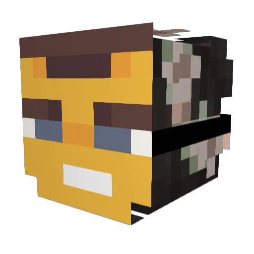 ArinaS1 Minecraft avatar head, 3D render