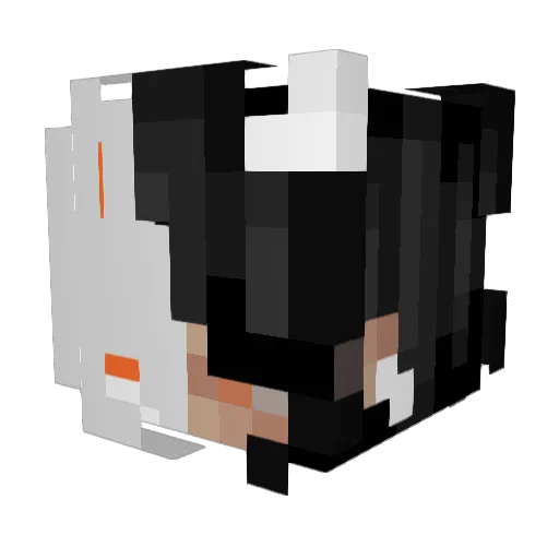 ArinaStar Minecraft avatar head, 3D render