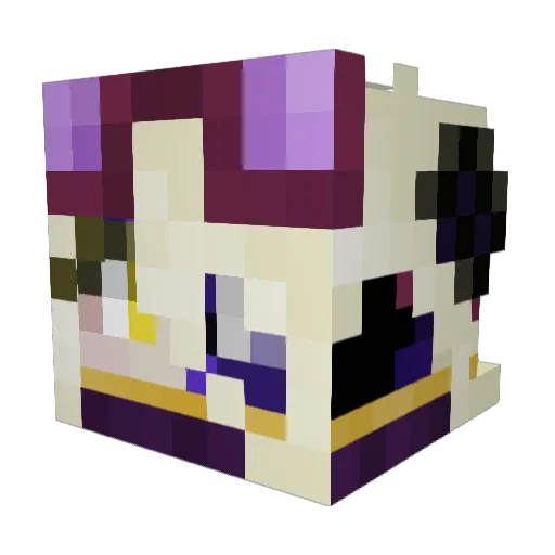 ArinaZone Minecraft avatar head, 3D render