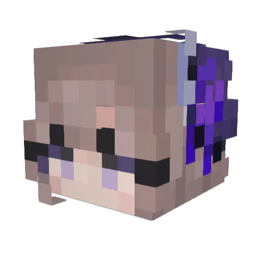 Arinika Minecraft avatar head, 3D render