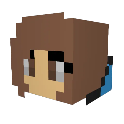 Arinka_M Minecraft avatar head, 3D render