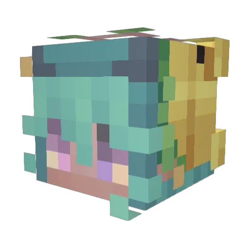 Arinnys Minecraft avatar head, 3D render