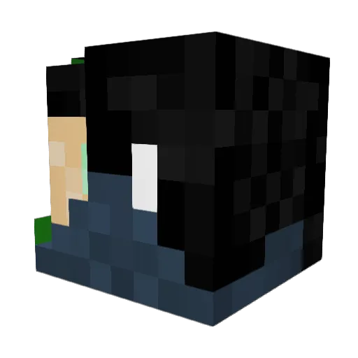 ArinoDaDino Minecraft avatar head, 3D render