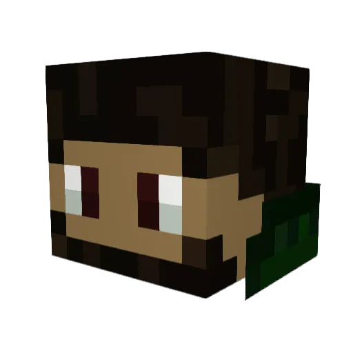 ArionWay Minecraft avatar head, 3D render