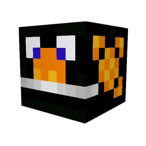 Arionaute Minecraft avatar head, 3D render