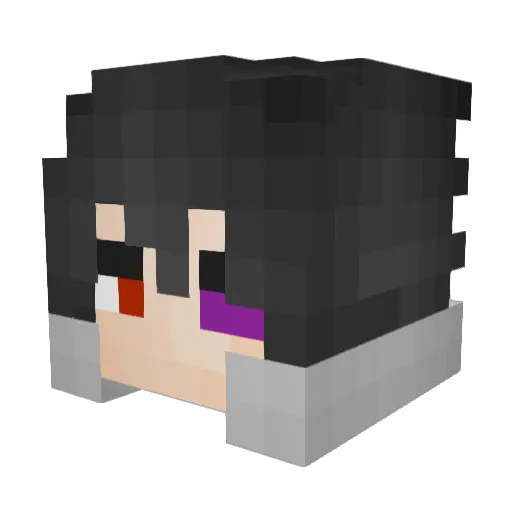 ArionnCR Minecraft avatar head, 3D render