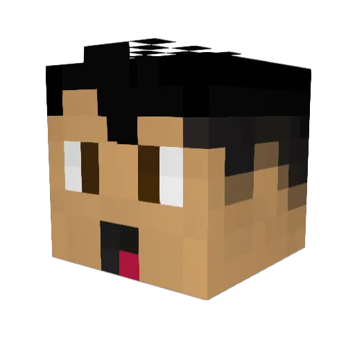 AriousArchaic Minecraft avatar head, 3D render