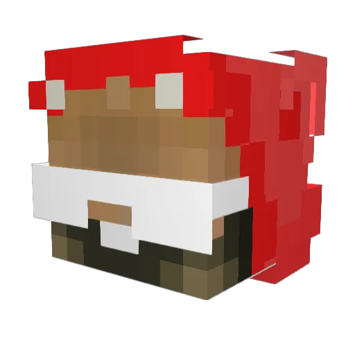 Arippp Minecraft avatar head, 3D render