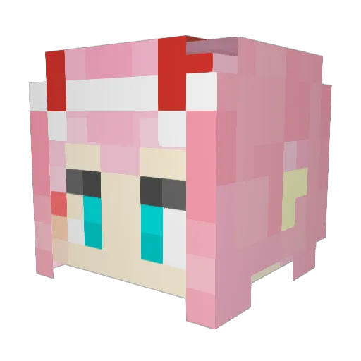 Aris_f Minecraft avatar head, 3D render