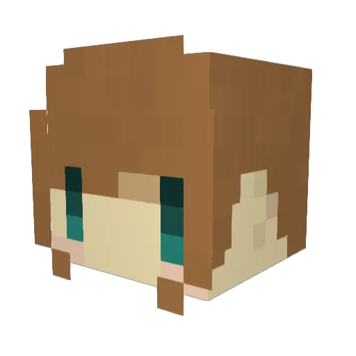 Arisa9006 Minecraft avatar head, 3D render