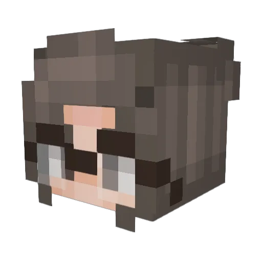 ArisannaD Minecraft avatar head, 3D render
