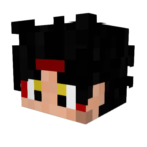 Arise_Bardock Minecraft avatar head, 3D render