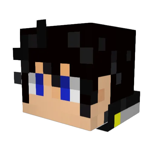 Arisi7 Minecraft avatar head, 3D render