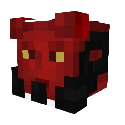 Arisienne Minecraft avatar head, 3D render