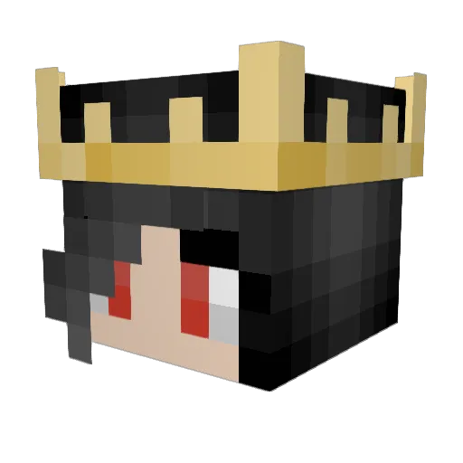 Arisiner Minecraft avatar head, 3D render