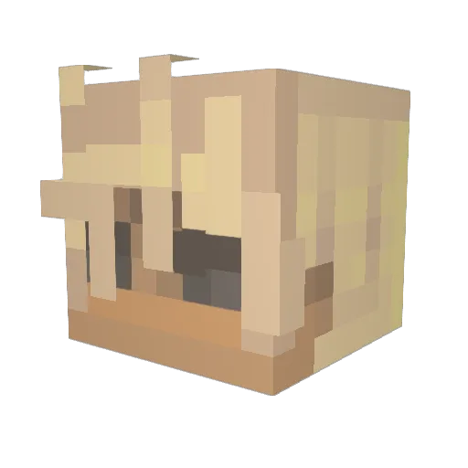 Arising7 Minecraft avatar head, 3D render