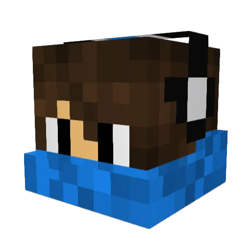 Aristiel Minecraft avatar head, 3D render