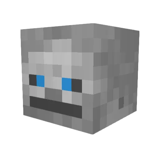 Aristle Minecraft avatar head, 3D render