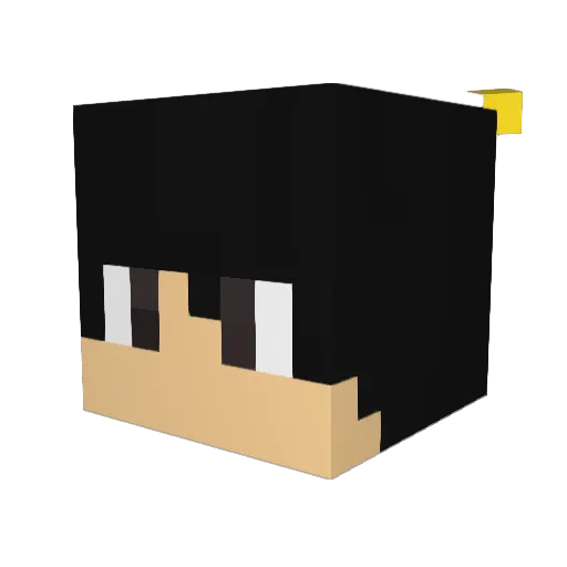 AristoPack Minecraft avatar head, 3D render