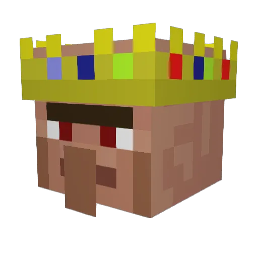 Aristocrit Minecraft avatar head, 3D render