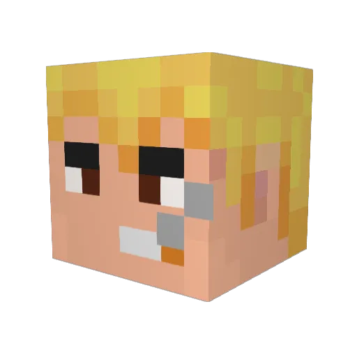 Aristoo Minecraft avatar head, 3D render