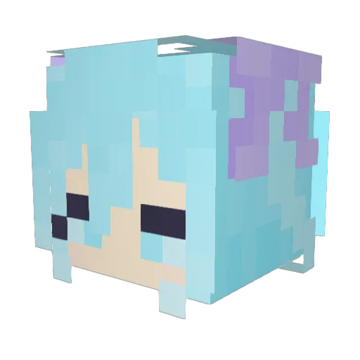 ArisuMC Minecraft avatar head, 3D render