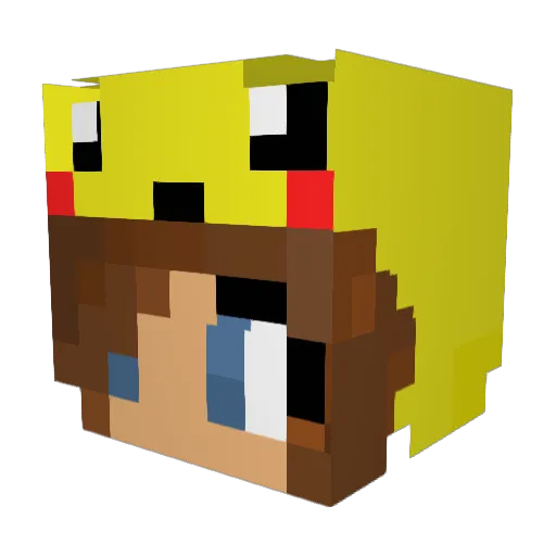 Arisu_95 Minecraft avatar head, 3D render