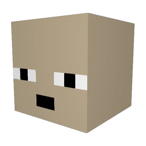 Arisuri1 Minecraft avatar head, 3D render