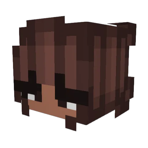 Arisushi Minecraft avatar head, 3D render