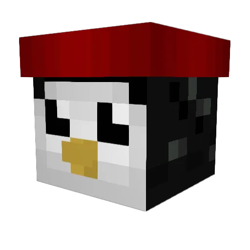 Arisxc Minecraft avatar head, 3D render