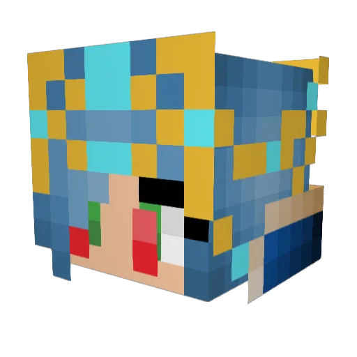 Aritas15 Minecraft avatar head, 3D render
