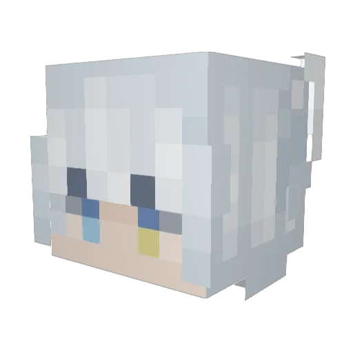 Ariu_Ryuzaki Minecraft avatar head, 3D render
