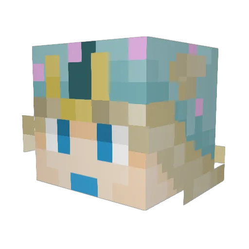 Arividerchii Minecraft avatar head, 3D render