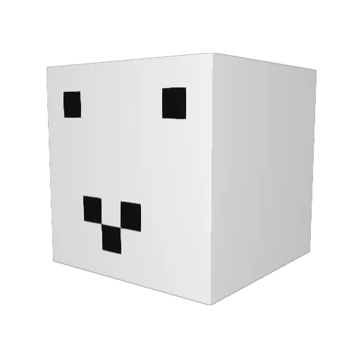 Ariwow2 Minecraft avatar head, 3D render
