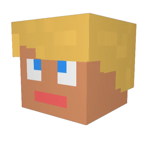 Arixon Minecraft avatar head, 3D render