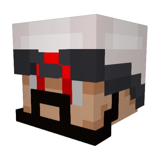 Arixremix Minecraft avatar head, 3D render