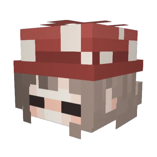 Ariz262 Minecraft avatar head, 3D render