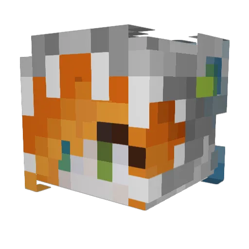 ArizTeaOa Minecraft avatar head, 3D render