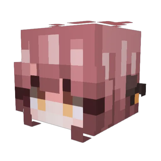 ArizeArizu Minecraft avatar head, 3D render