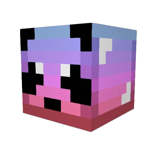 Arizina Minecraft avatar head, 3D render