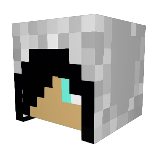 Arizonah Minecraft avatar head, 3D render