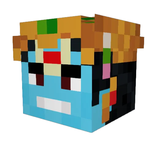 Arizonita Minecraft avatar head, 3D render