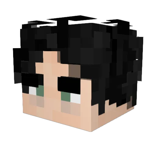 Arjador Minecraft avatar head, 3D render