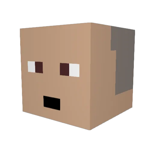 ArjenRobben_ Minecraft avatar head, 3D render